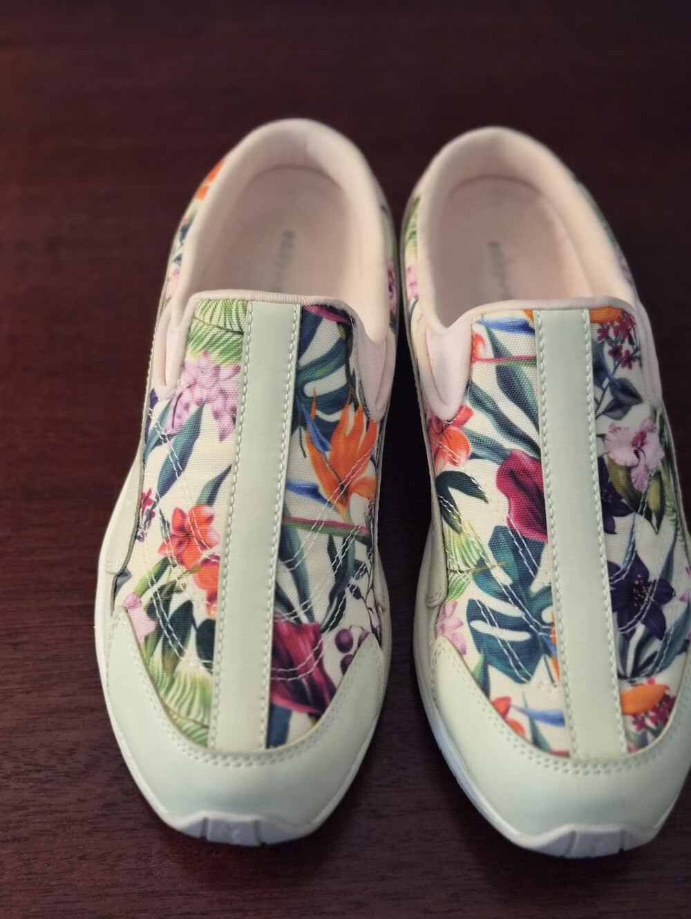 ​Easy Spirit Traveltime Tropical Floral Clog Sneaker Mules Sz 7.5